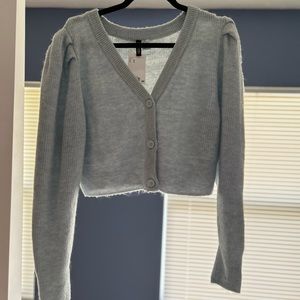 Pale blue crop sweater